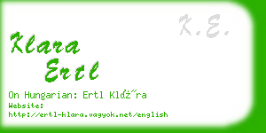 klara ertl business card